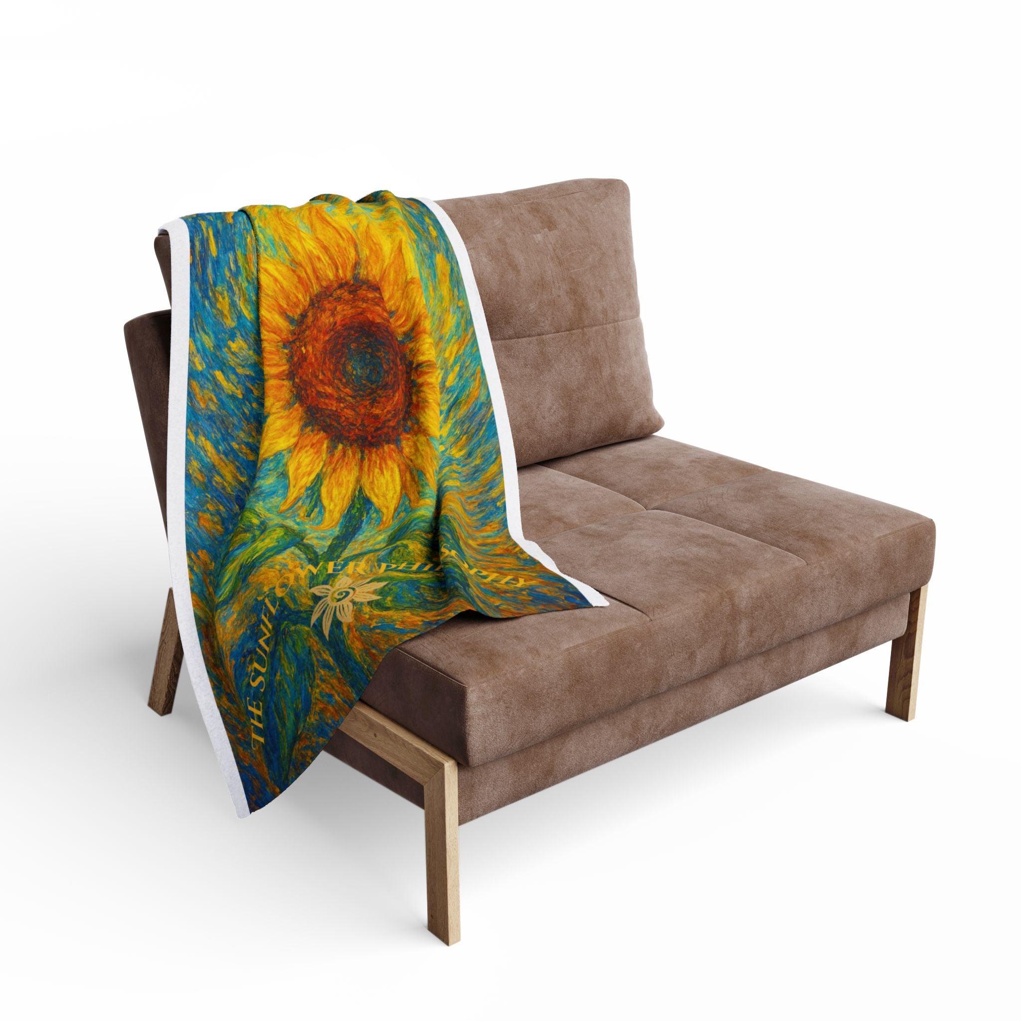 Sunflower Fleece Blanket, Cozy Throw for Home Decor, Gift for Nature Lovers, Birthday, Cozy Nights, Inspirational Art