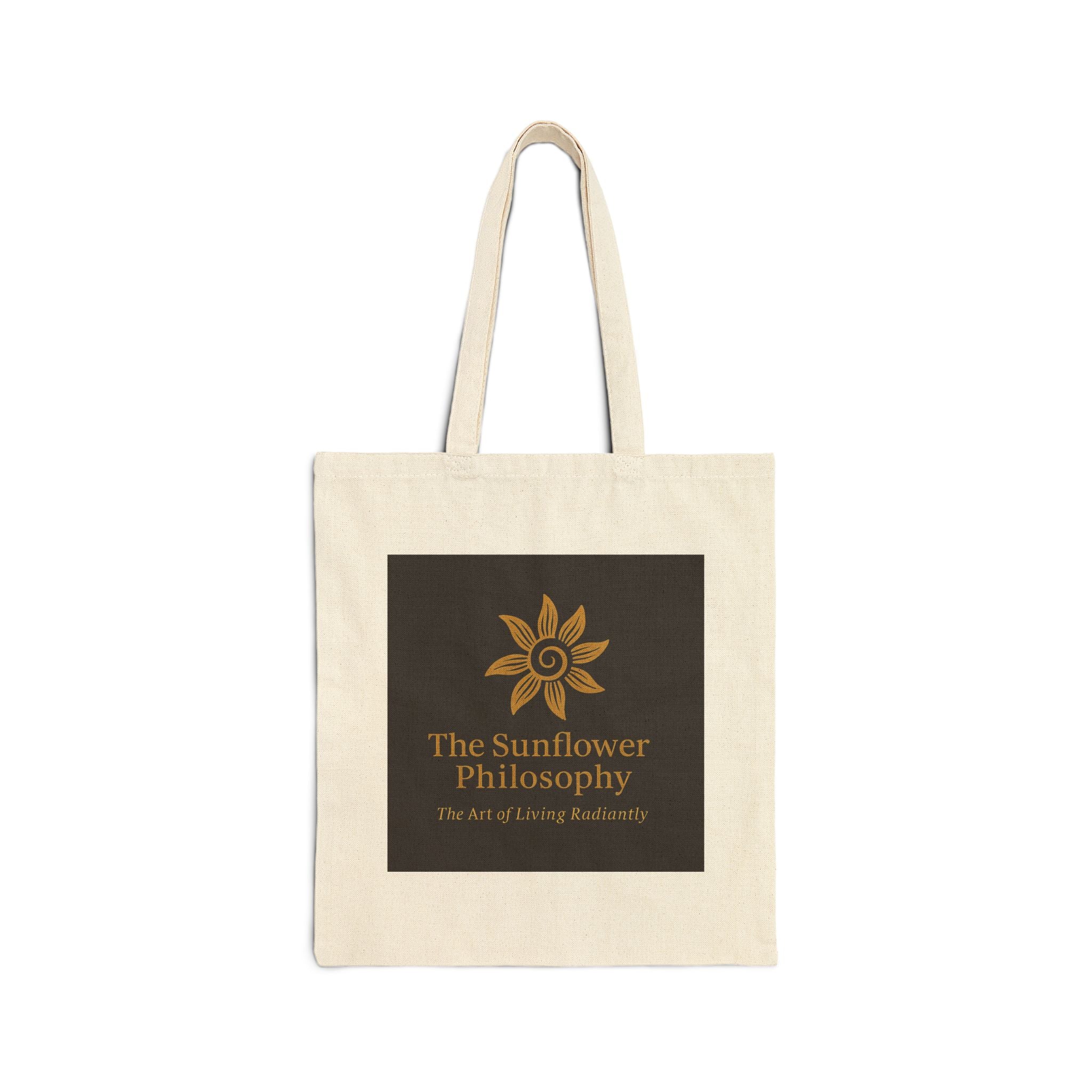 Sunflower Philosophy Canvas Tote Bag | Eco-Friendly Shopping, Gift for Plant Lovers, Festival Bags, Everyday Use, Stylish Storage