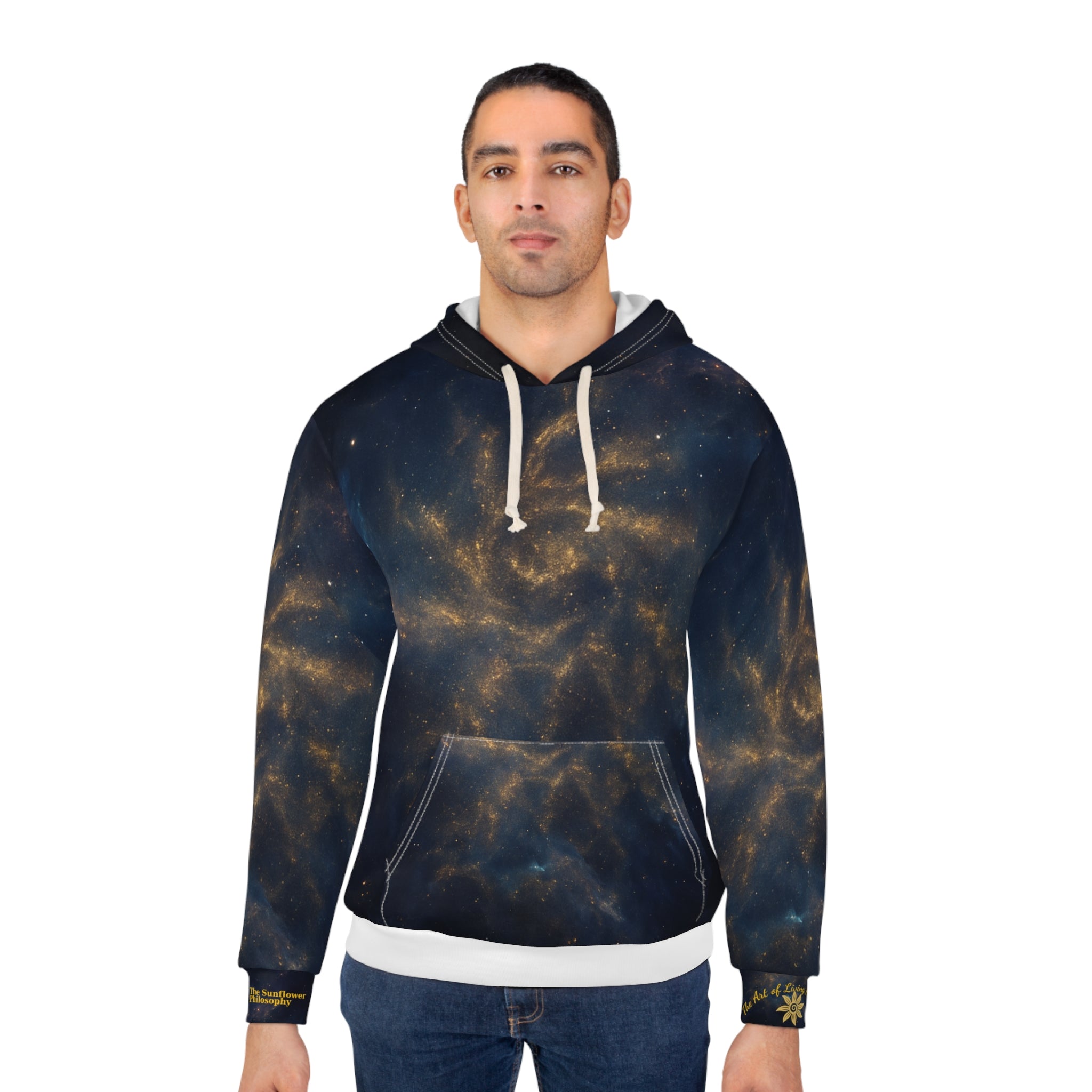 Cosmic Sunflower Unisex Pullover Hoodie | Cozy Space-Inspired Sweatshirt for Astronomers, Stargazers, Gifts, Casual Wear
