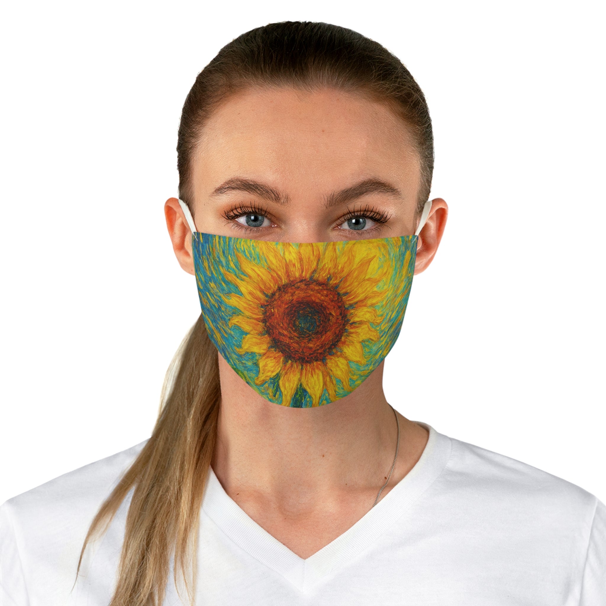 Sunflower Fabric Face Mask - Vibrant Floral Design for Daily Wear