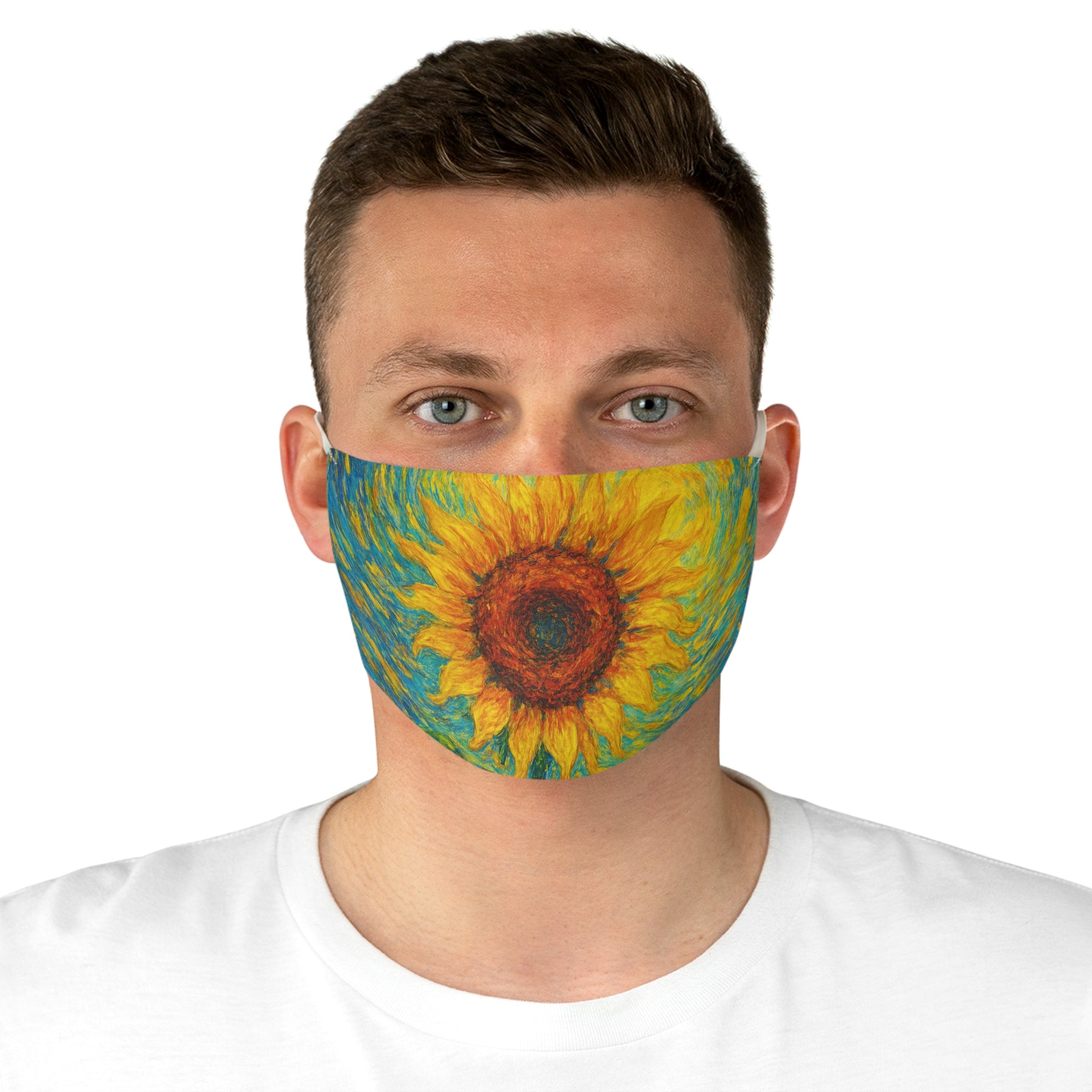 Sunflower Fabric Face Mask - Vibrant Floral Design for Daily Wear