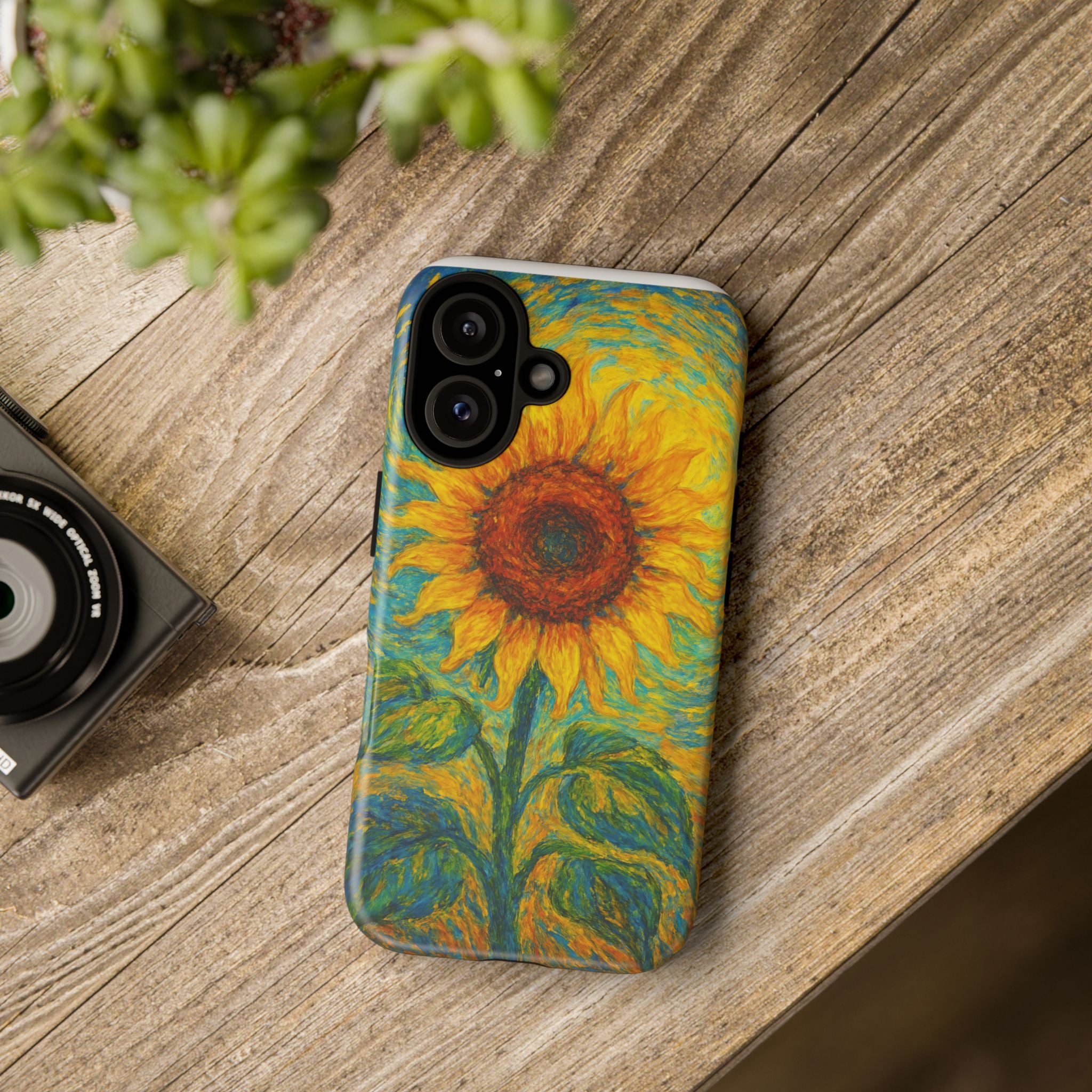 Sunflower Phone Case, Tough Cases, Floral Phone Accessories, Nature Design, Gift for Her, Spring Decor