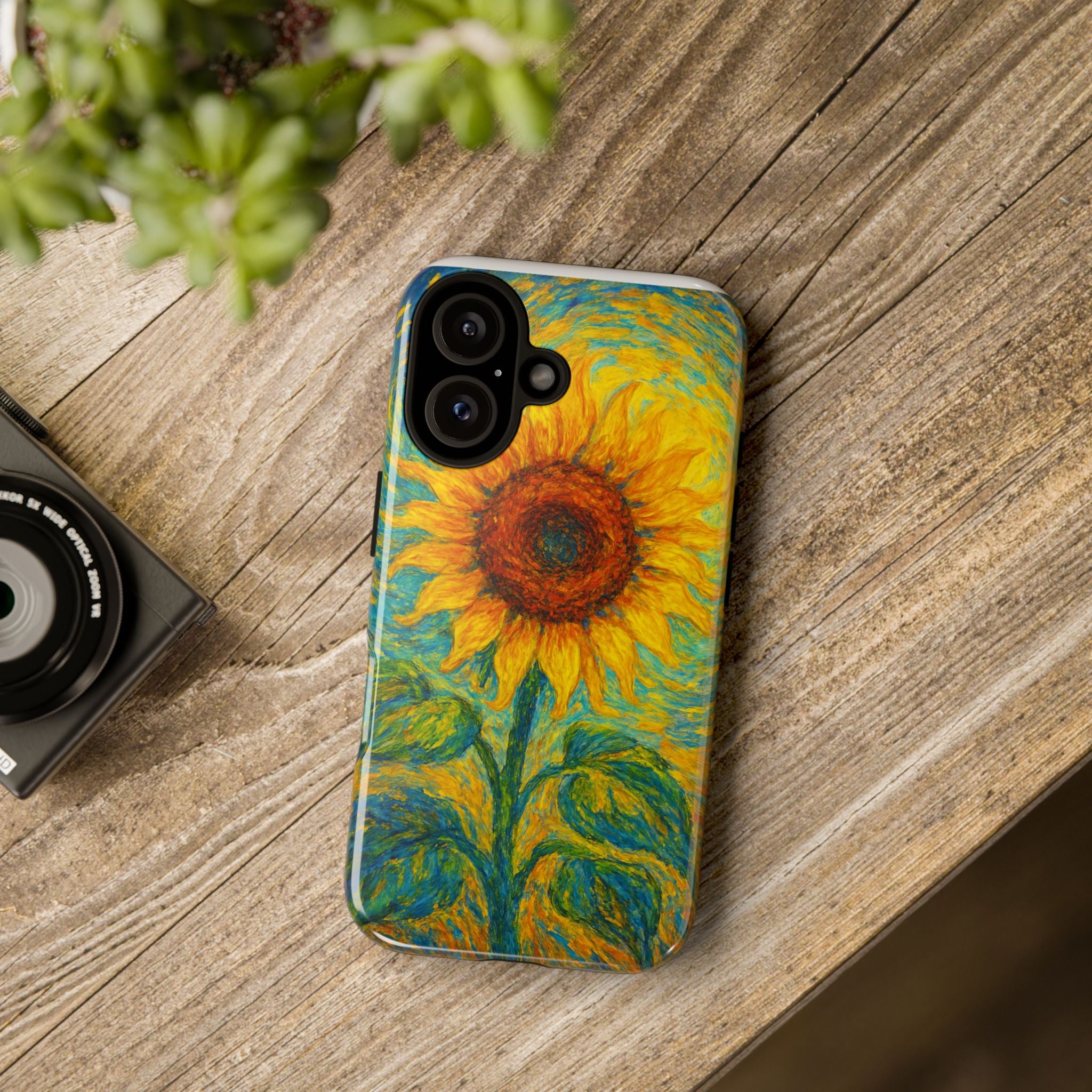 Sunflower Phone Case, Tough Cases, Floral Phone Accessories, Nature Design, Gift for Her, Spring Decor