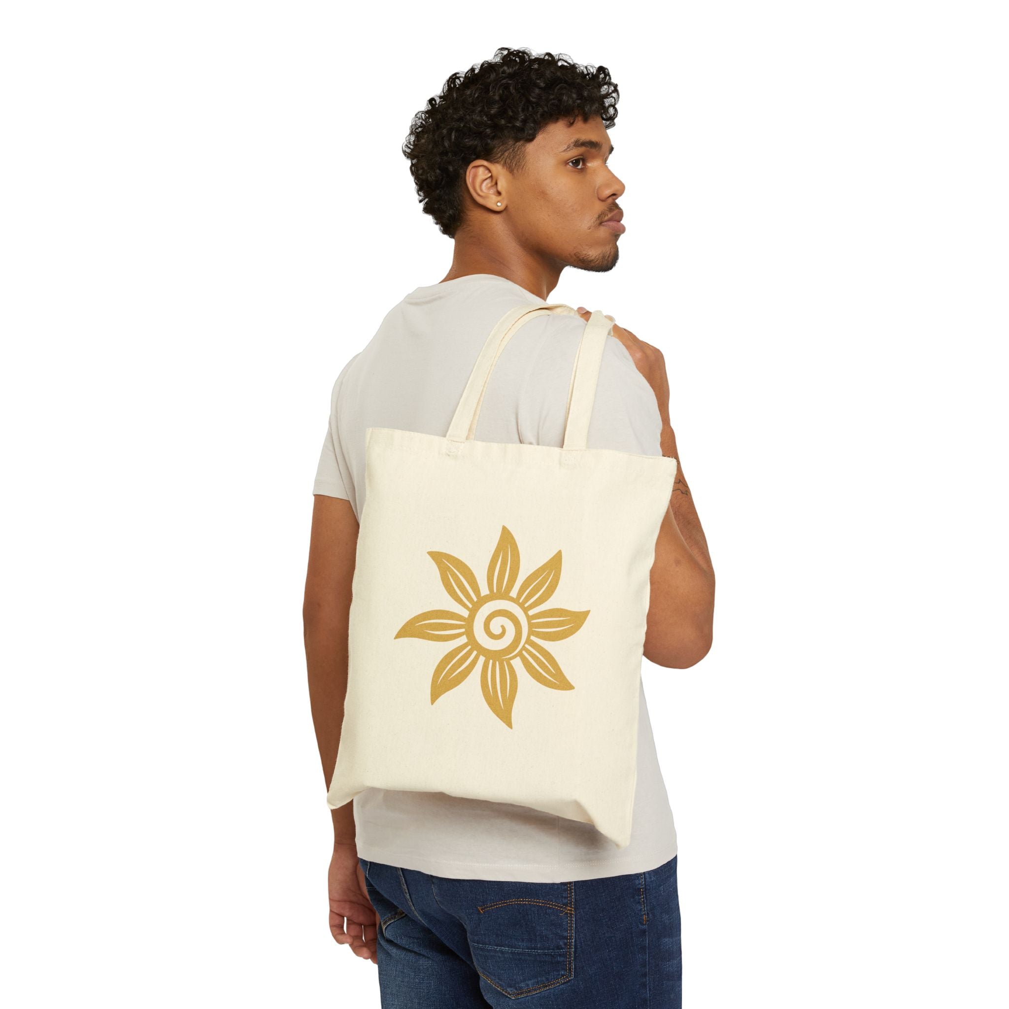Sunflower Philosophy Canvas Tote Bag | Eco-Friendly Shopping, Gift for Plant Lovers, Festival Bags, Everyday Use, Stylish Storage