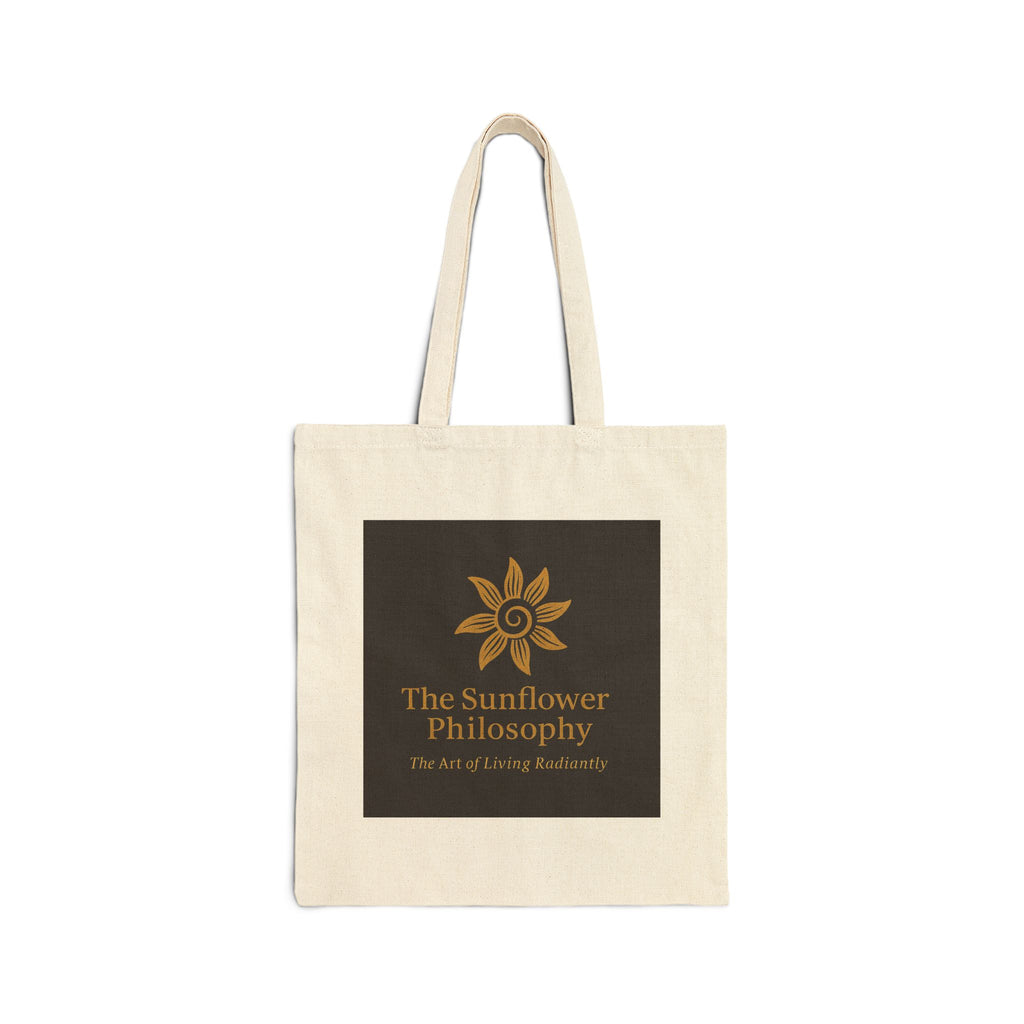 Sunflower Philosophy Canvas Tote Bag | Eco-Friendly Shopping, Gift for Plant Lovers, Festival Bags, Everyday Use, Stylish Storage
