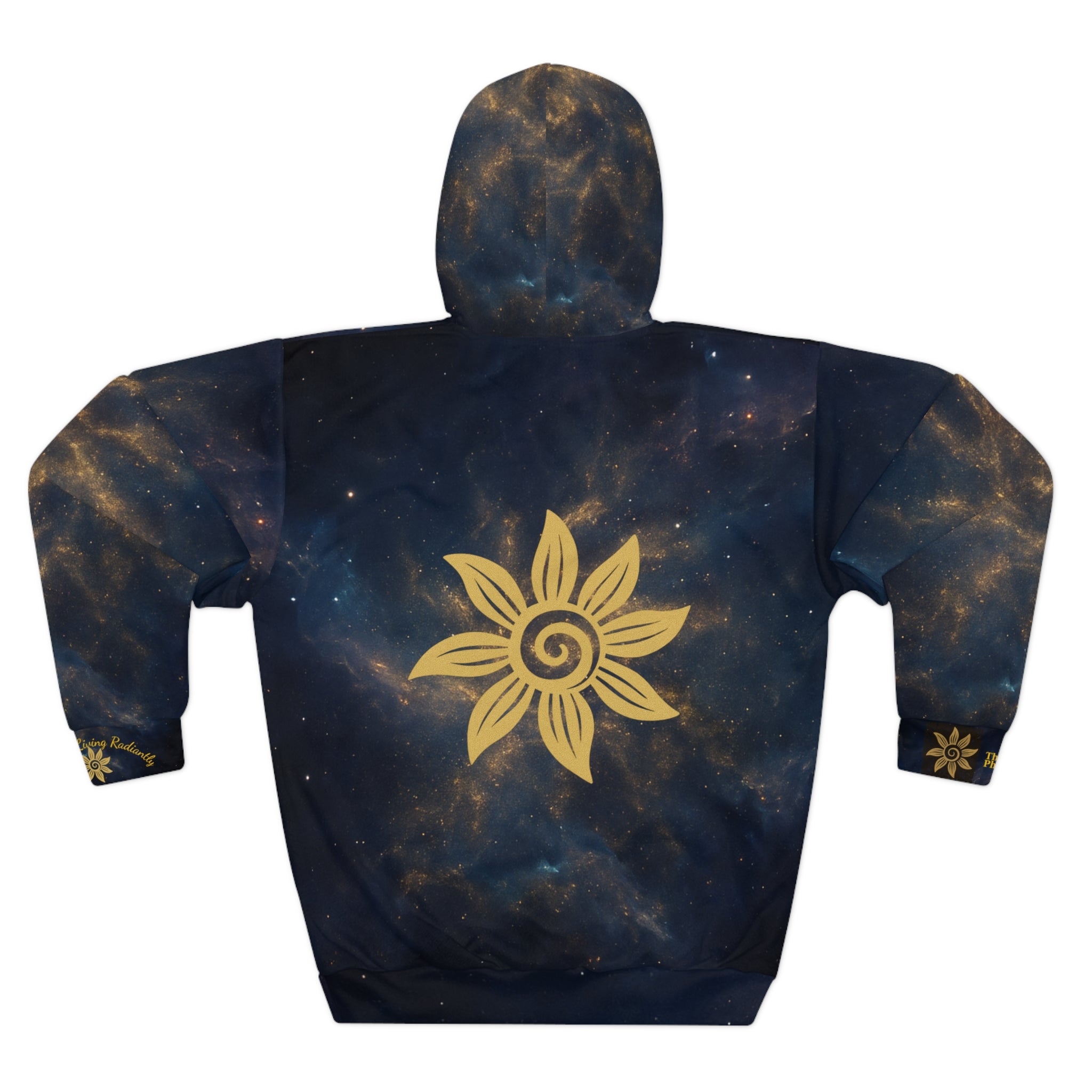 Cosmic Sunflower Unisex Pullover Hoodie | Cozy Space-Inspired Sweatshirt for Astronomers, Stargazers, Gifts, Casual Wear